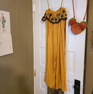Love Tree Size Large Yellow Jumpsuit